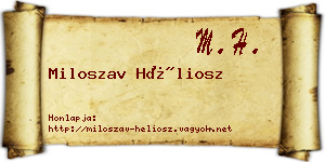 Miloszav Héliosz névjegykártya